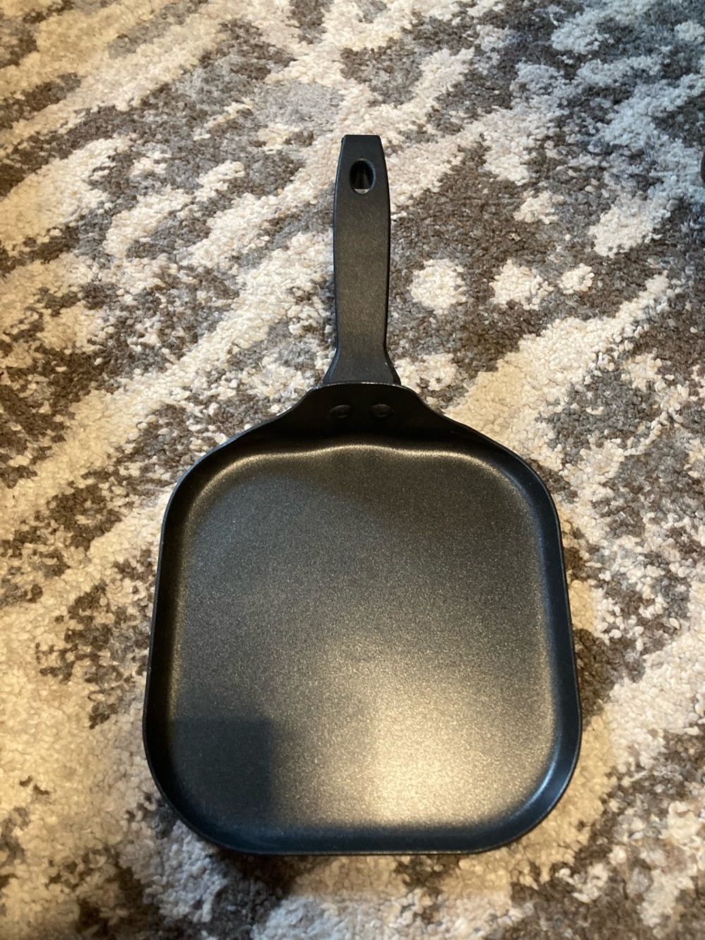 T-fal Non-Stick 6.6" Black silver square Mini grilled Cheese pancake Griddle pan